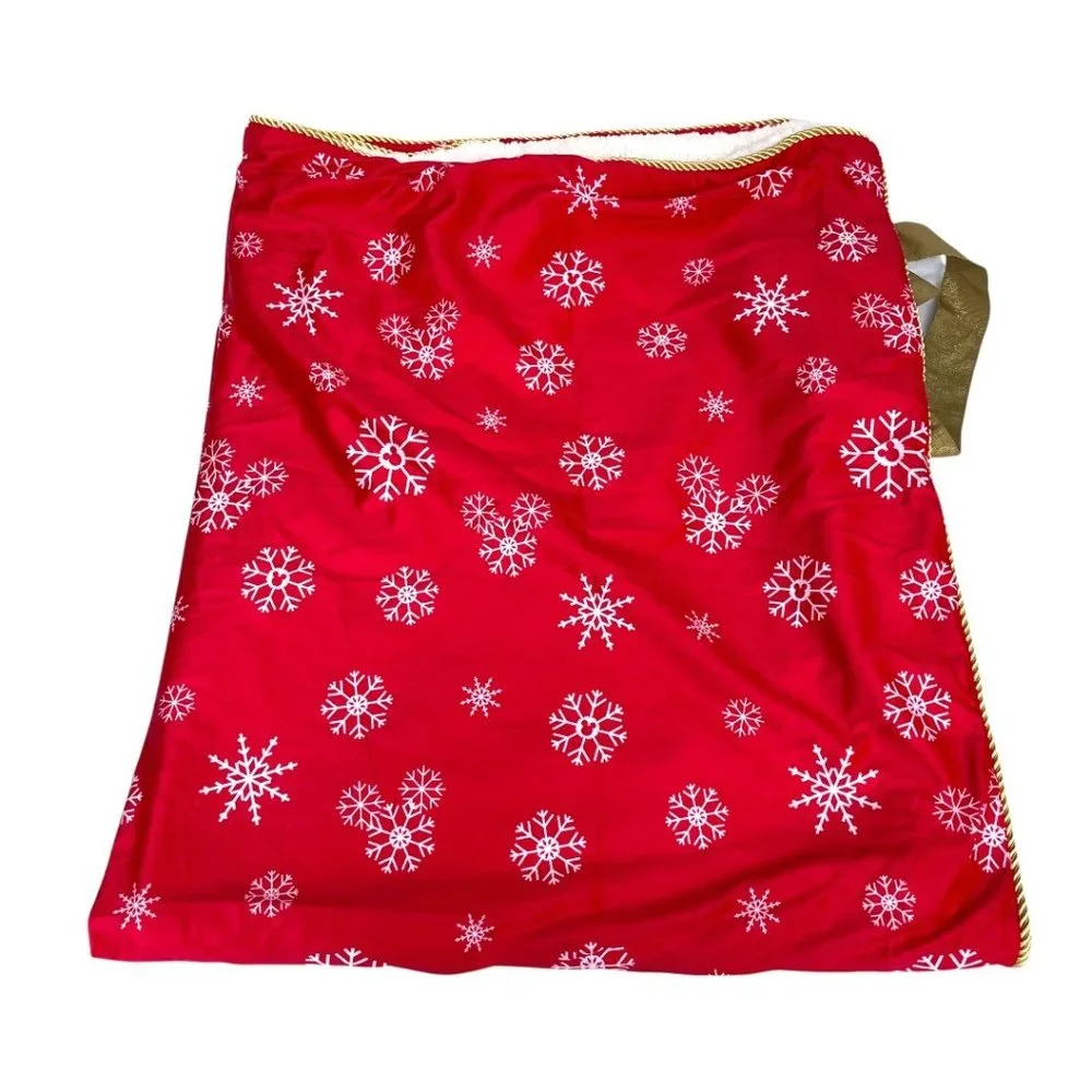 Disney Store Mickey and Minnie Mouse Holiday Throw Blanket